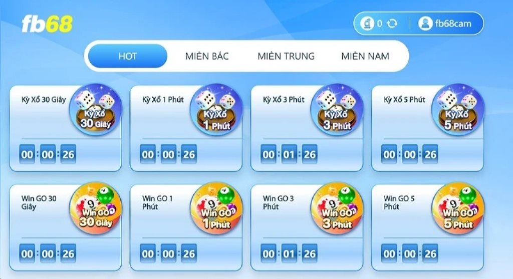 Có đa dạng hình thức xổ số tại FB68 cho bạn chọn lựa