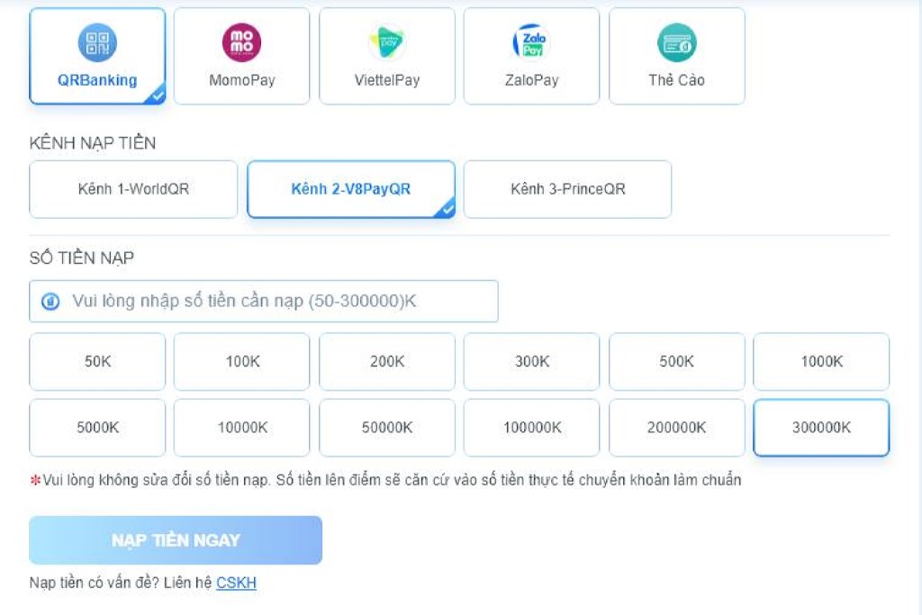 Hướng dẫn nạp tiền nhà cái FB68 qua hình thức QR Banking.